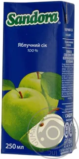 Sandora Apple Juice Tetra Pak 250ml — photo 3