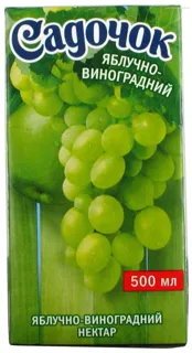 Sadochok Grape + Apple Light Nectar 0.5L Tetra Pak — photo 2
