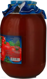 Dary Laniv natural first grade sterilized tomato juice 3000ml glass jar — photo 2