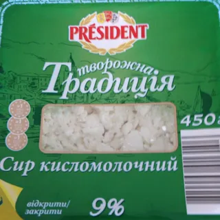 President Cottage Cheese Traditional 9% 250g — photo 3