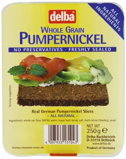 Delba Whole Grain Bread with Coarse Rye Flour 250g (Pack of 12) — photo 4