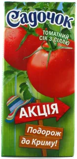 Sadochok Tomato Juice Reconstituted Sterilized Tetra Pak 1000ml — photo 4