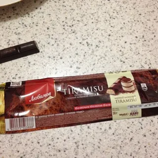 Lyubimov Black Bar with Tiramisu Filling 38g — photo 2