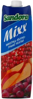 Sandora Nectar Grape-Apple-Pomegranate Clarified Pasteurized 1000ml Tetra Pak — photo 2