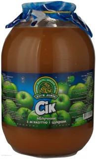 Dary Laniv Apple Juice with Pulp and Sugar, Sterilized, Glass Jar 3000ml — photo 3