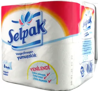 White 3-Ply Toilet Paper 8pcs/pack — photo 3