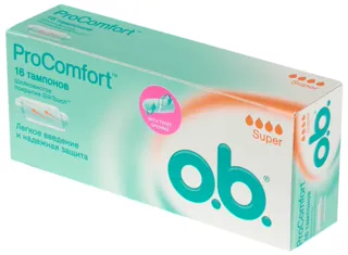 O.b. ProComfort Super Tampons 16ct — photo 2