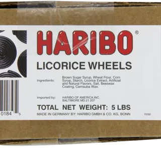 Haribo Gummy Candies, Black Licorice Wheels, 5 lb Bag — photo 4