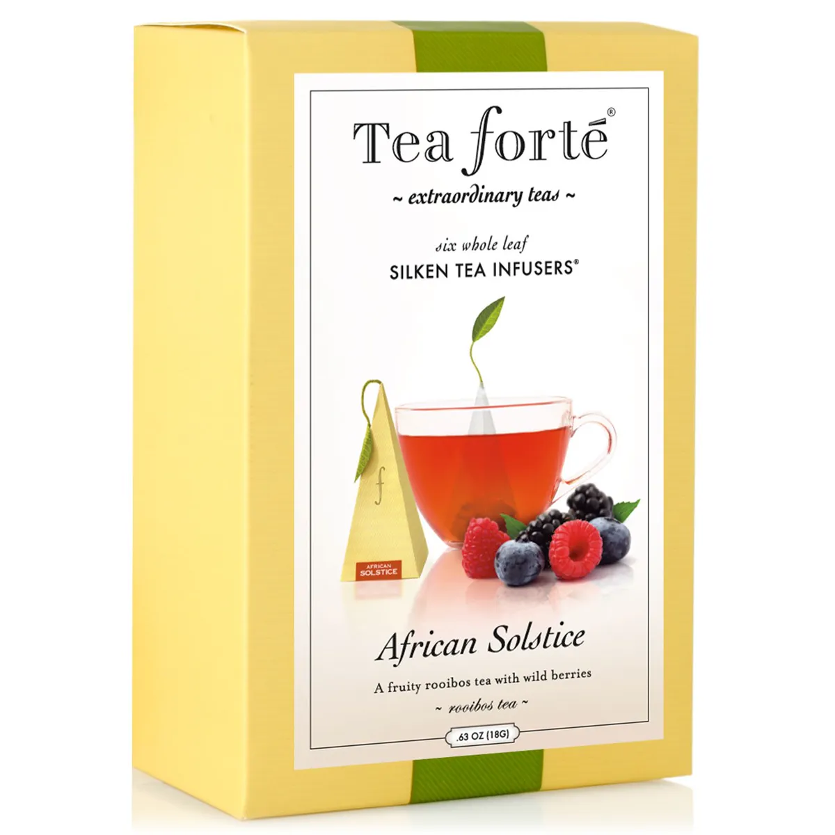 Tea Forte чай Ройбуш Solstice Африка 6 шовкових пірамід