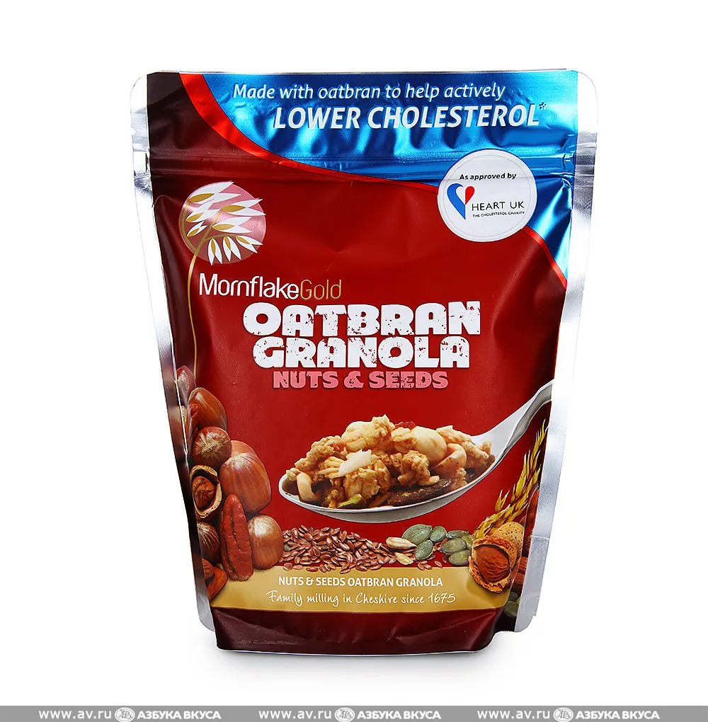 Мюслі Mornflake Gold хрумка вівсянка з горіхами, насінням і медом 500 г пакет UK