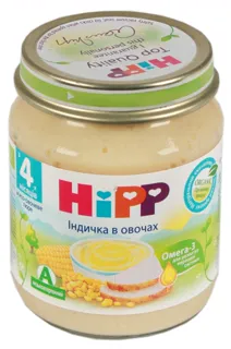 Hipp Turkey and Vegetables Puree for Children from 4 Months Glass Jar 125g — photo 6