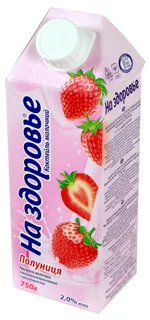 Na Zdorove Strawberry Milk 2% Tetra Pak 750g — photo 2