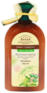 Zelenaia Apteka Burdock and Wheat Proteins Balm Mask for Hair Loss 300ml — photo 2