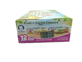 Gerber First Foods Fruit & Vegetable Variety Pack, 24 pouches, 12x2.5oz — photo 4