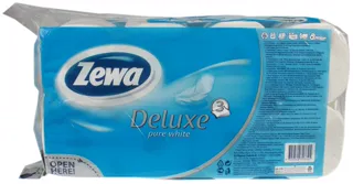 Zewa Deluxe White Toilet Paper 3-Ply 8-Pack — photo 3