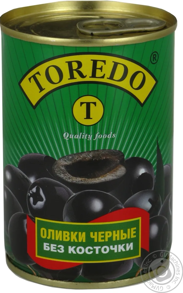 Оливки чорні без кісточки Toredo 300 мл