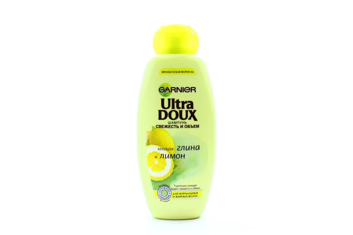 Garnier Ultra Doux Freshness and Volume Shampoo with Soft Clay and Lemon for Normal and Oily Hair 400ml