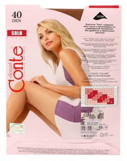 Conte Solo Women's Tights 40den 5-XL Bronze — photo 2