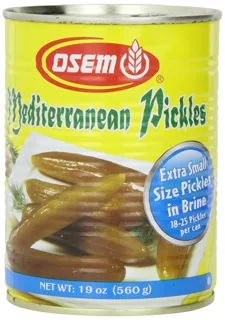 Osem Mediterranean Pickles (Kosher for Passover), Extra Small, 19 Ounce (12 Pack) — photo 9