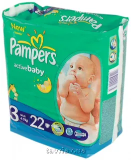 Pampers Active Baby-Dry Midi 3 diapers for children 4-9 kg 22 pcs — photo 8