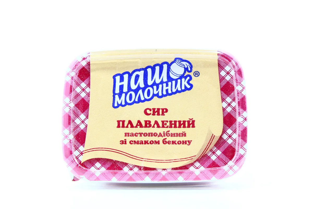 Nash Molochnyk processed cheese bacon 60% 180g x16