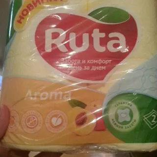Ruta Aroma Toilet Paper Yellow Peach 2-ply 4pcs — photo 6