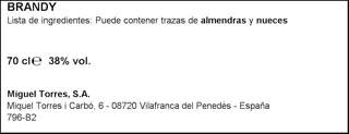 Torres Brandy 10 Years 0.7L — photo 10