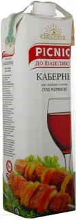 Evpatoria Picnic Cabernet Red Dry Table Wine 13% Tetra Pak 1000ml — photo 4