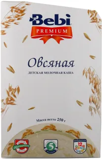 Каша Bebi Premium вівсяна молочна 250 г — фото 2