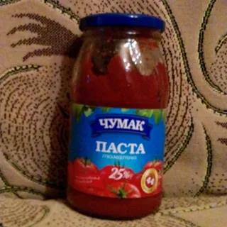 Chumak Tomato Paste 25% 500g Glass Jar — photo 2