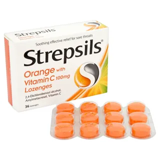 Strepsils Orange with Vitamin C 100 mg lozenges 36 pack — photo 5