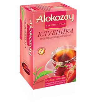 Чай Alokozay чорний полуниця 25 пакетиків