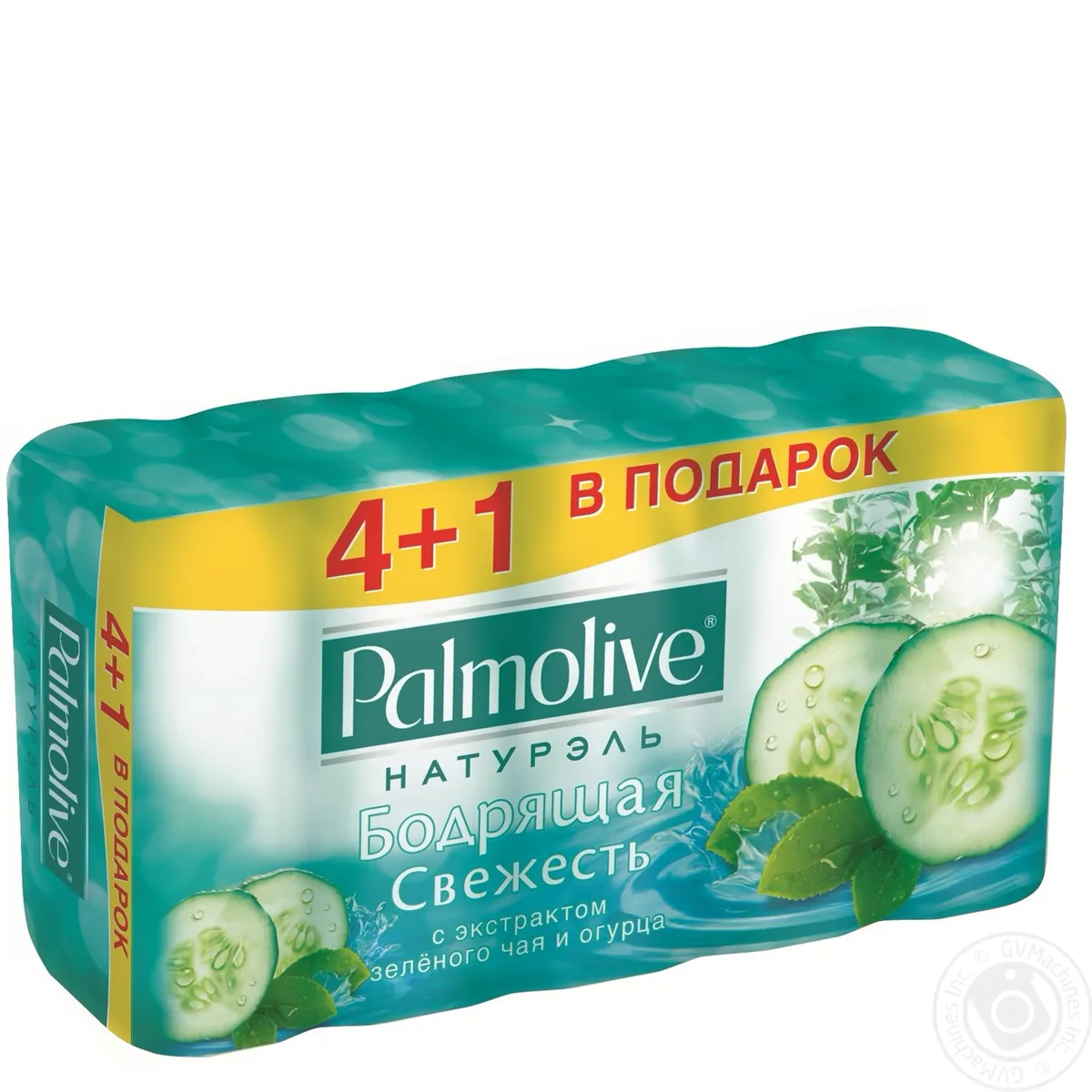 Мило Palmolive Натурель зелений чай і огірок 5 шт по 70 г екопак 350 г