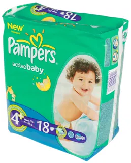 Pampers Active Baby 4+ Maxi Plus Diapers (9-16kg) 18pcs — photo 9