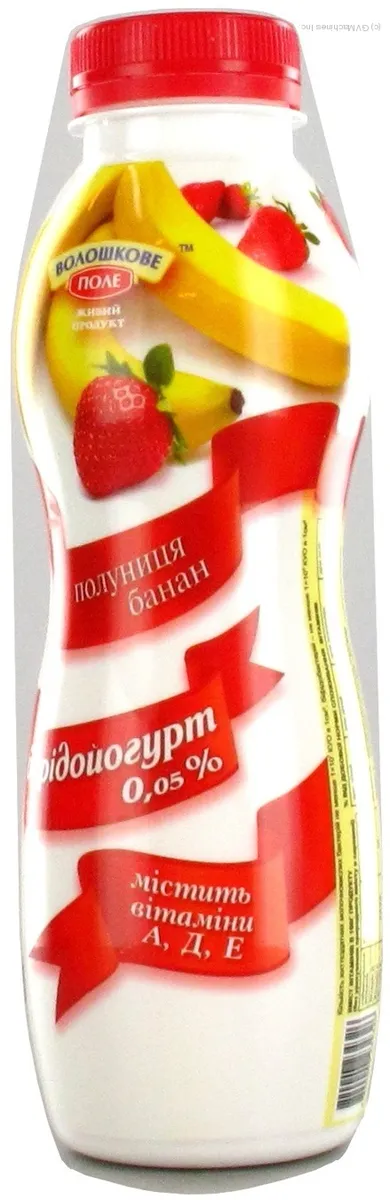 Біфідойогурт Волошкове Поле полуниця банан 0,05% пляшка 430г