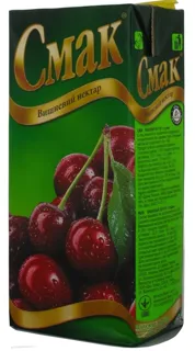 Smak Cherry Nectar with Sugar, Reconstituted, Tetra Pak 1000ml — photo 2
