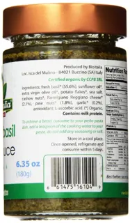 Bioitalia Ready Pesto Sauce, Basil, 6.35 Ounce — photo 2