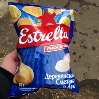 Estrella Chips with Country Sour Cream and Onion Flavor 85 g — photo 3