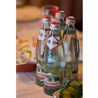 Borjomi Strongly Sparkling Mineral Water Glass Bottle 0.5L — photo 2