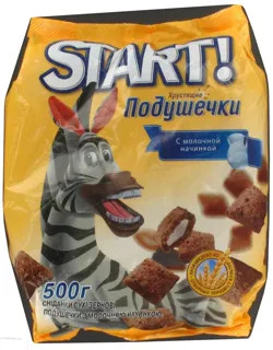Start! Dry Breakfast Pillows with Milk Filling 500g — photo 2