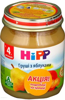 Hipp Apple and Pear Puree Sugar-Free for Children from 4 Months Glass Jar 125g Hungary — photo 4