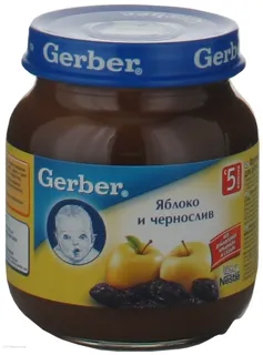 Пюре Herber яблуко та чорнослив без крохмалю і цукру 130 г — фото 3