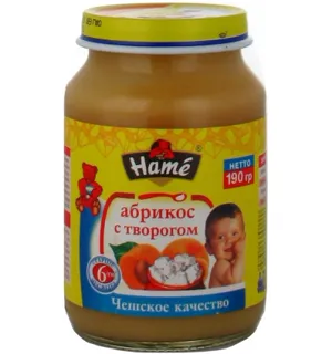 HAMÉ S.r.o. Apricot and Cheese Puree for Children from 6 Months Glass Jar 190g — photo 9