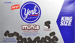 York Minis Unwrapped Dark Chocolate Mint Patties, 2.5 oz (12 pack) — photo 7