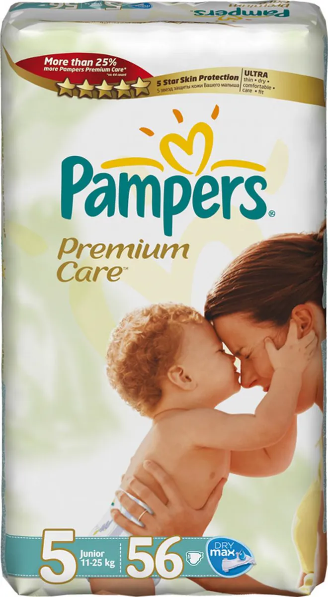 Pampers Premium Care Diapers 5 Junior (11-25kg) Jumbo Pack 56pcs