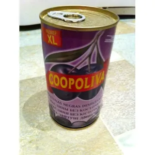 Coopoliva black pitted olives tin 350g — photo 5