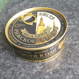 Gamma-A Sprats 240g tin key Rizhskoe Zoloto — photo 6