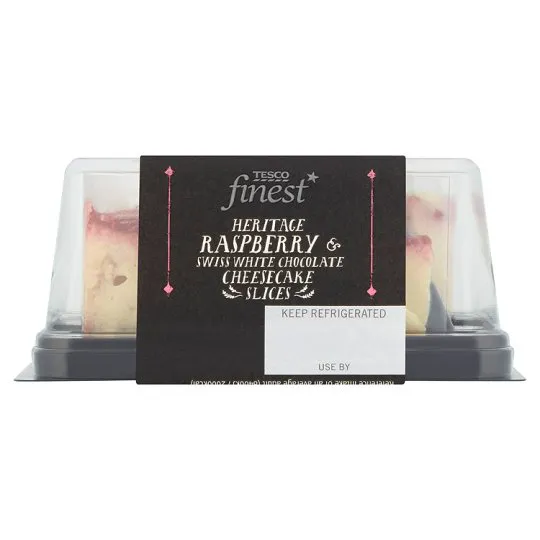 Tesco Finest бельгійський чизкейк із малиною та білим шоколадом 200 г