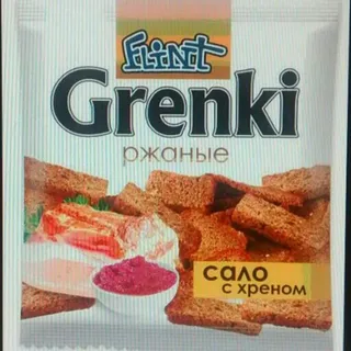 Flint rye croutons with bacon and horseradish flavor flow pack 80g — photo 6