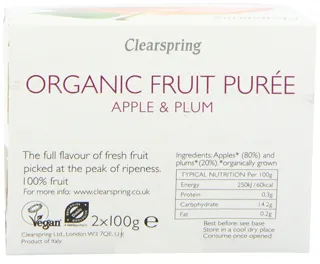 Clearspring Organic Apple and Plum Puree 2x100g (pack of 12) — photo 6